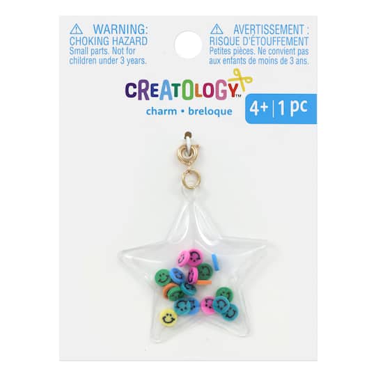 Smiley Star Shaker Charm by Creatology&#x2122;